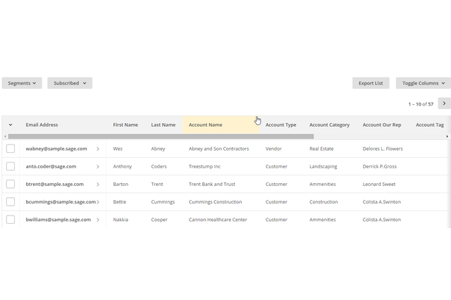 Sage 50 contacts in MailChimp