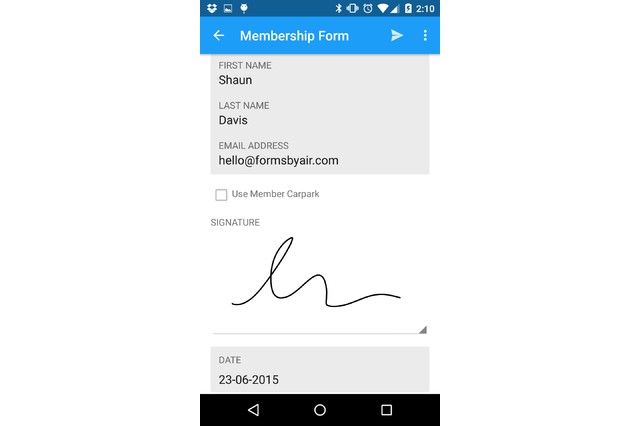 Capture details with mobile form-fill app