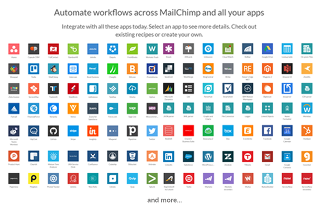 We support over a hundred popular apps